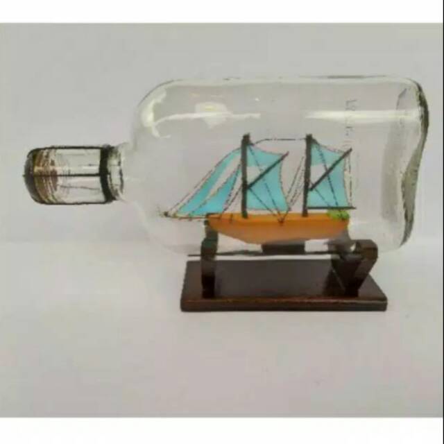 Pajangan Miniatur Kapal Dalam Botol Ukuran Besar