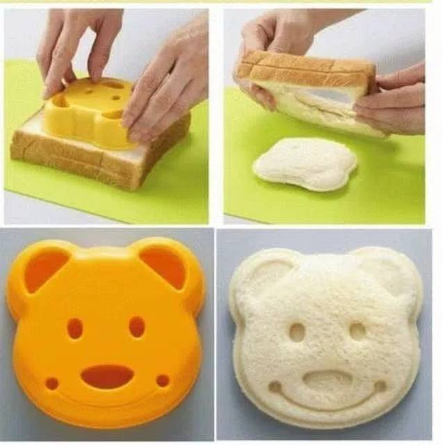 Cetakan nasi bento rice mold sandwich roti bekal anak bento mold beruang