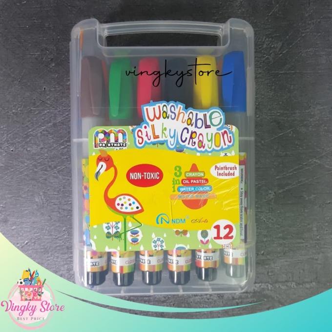 

Washable Silky Crayon Ndm 12 Warna