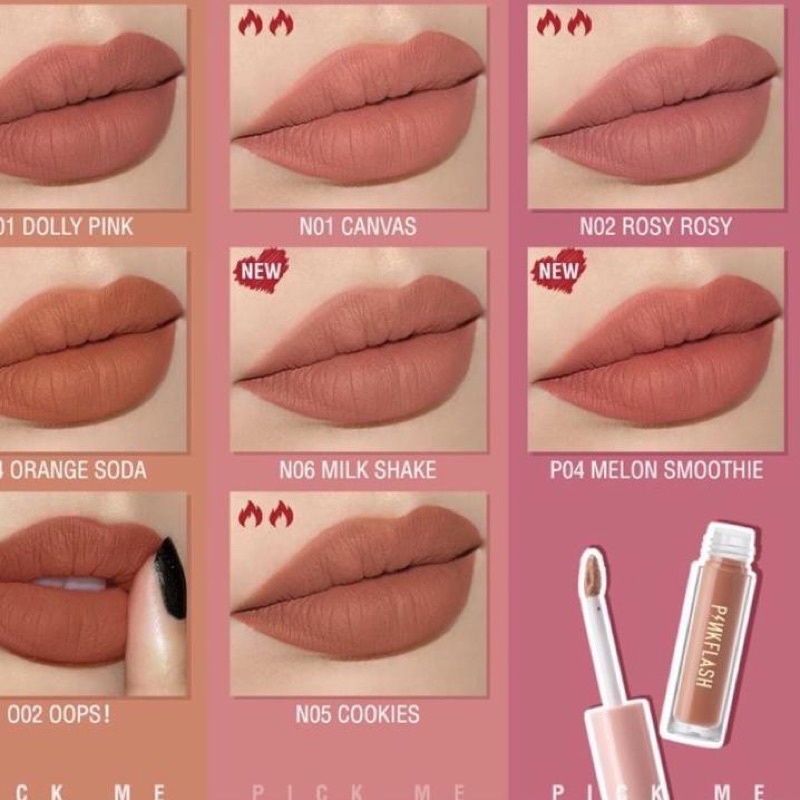 (READY &amp; ORI) Pinkflash Melting Matte Lipcream pink flash Lip Matte L01 L 01