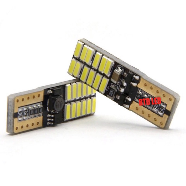 Led T10 Lampu Kabin Plat Mobil Lampu Senja 24 Smd 2 Pcs sepasang R036