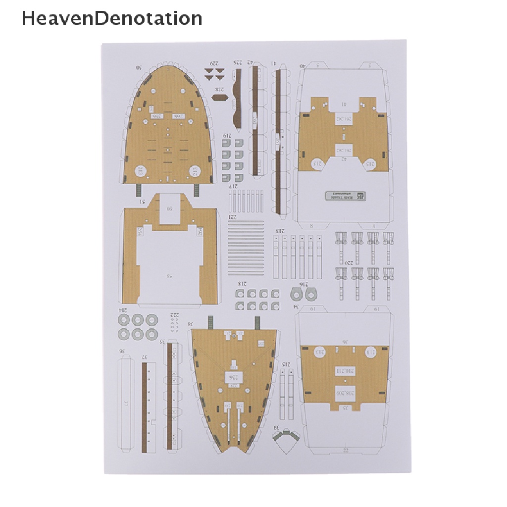 (Heavendenotation) Mainan Model Kapal Titanic 3d Bahan Kertas Skala 1: 400 Diy