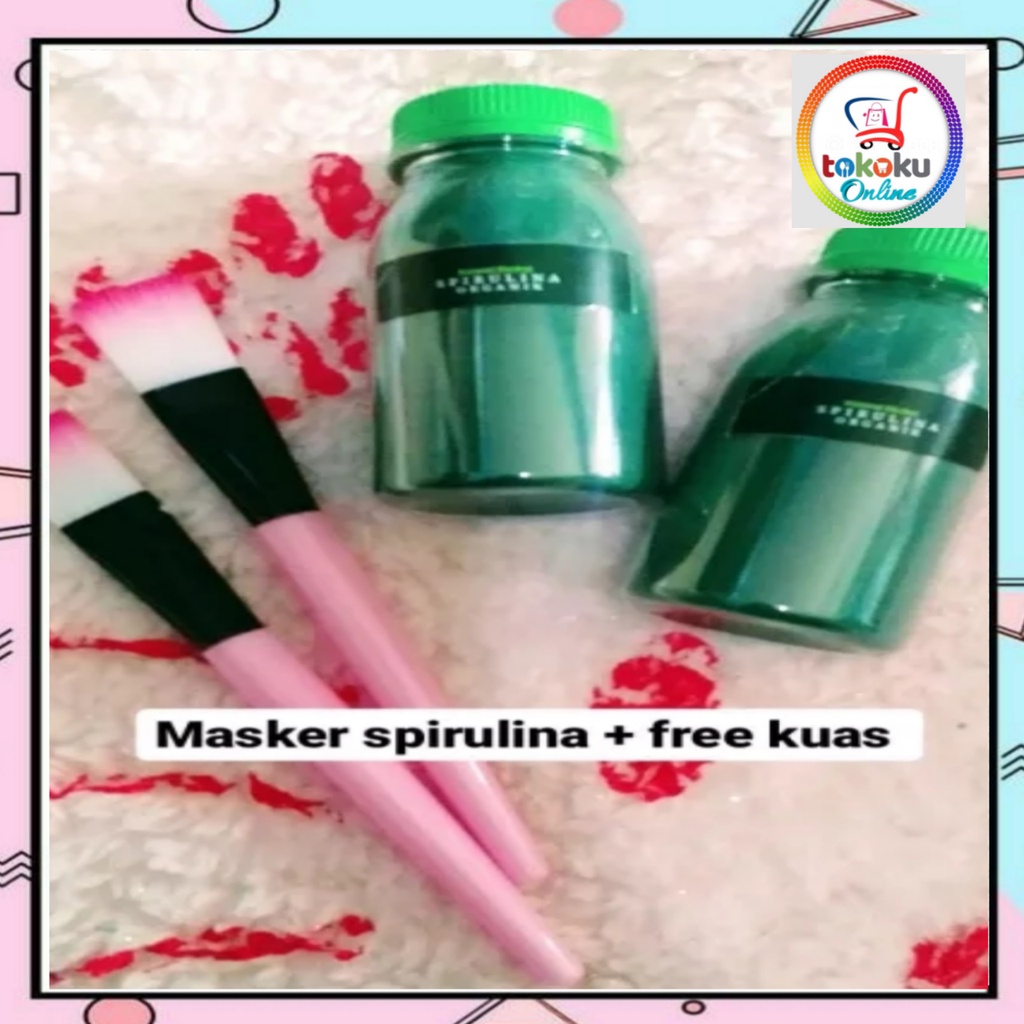 Masker Spirulina isi 50 Free Kuas