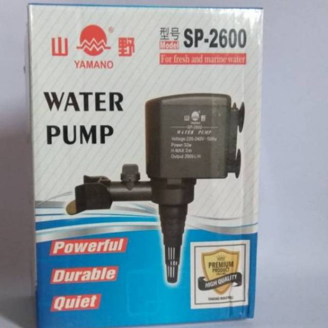 YAMANO SP-2600 pompa air celup filter aquarium Aquascape Hidroponik Submersible Pump Power Head