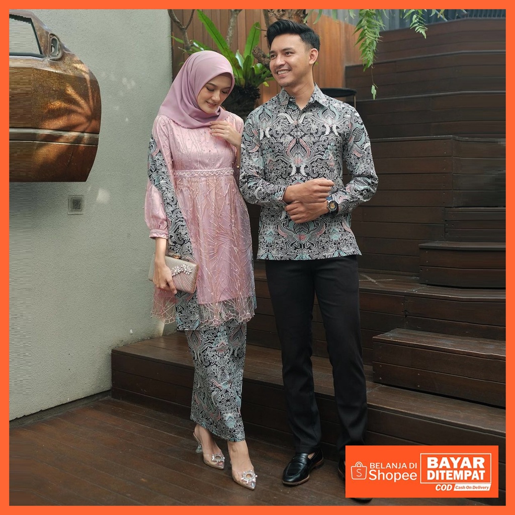 Maura Couple - Sania Ruffle Batik Couple ori Ndoro jowi DNT Garansi Termurah Shopee -Couple Clarisa