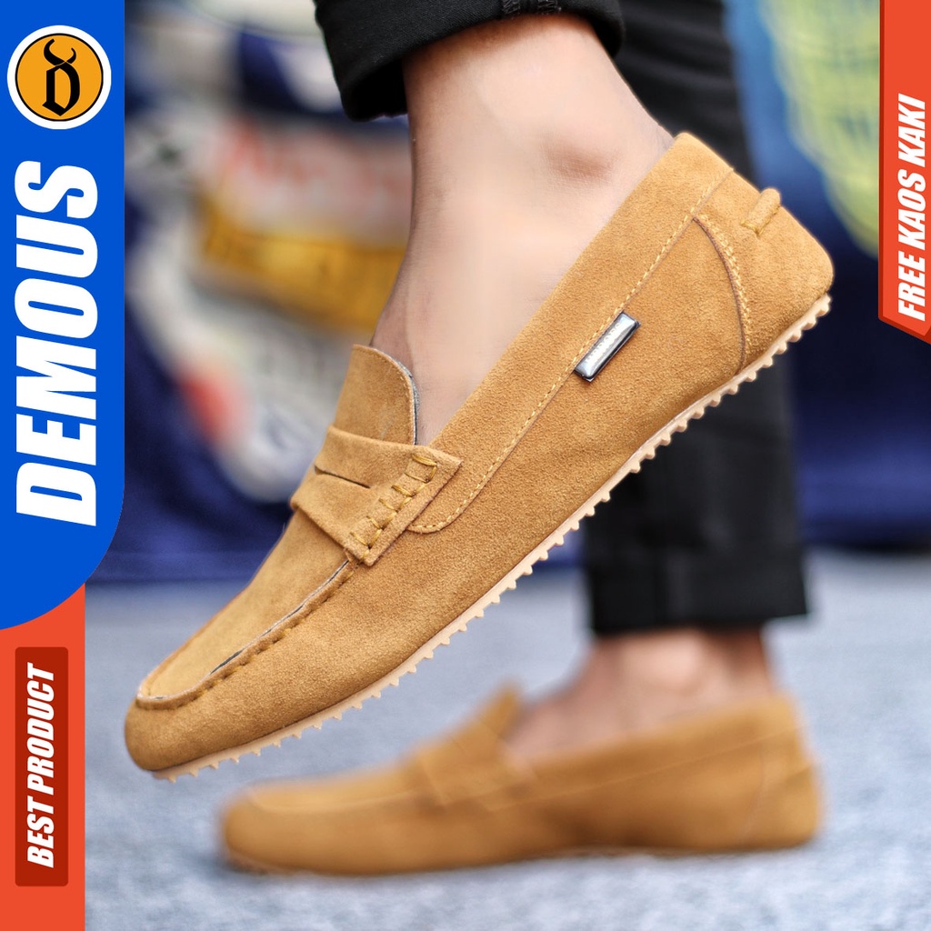 DEMOUS CELTIK - Sepatu Slip On Casual Hitam Pria