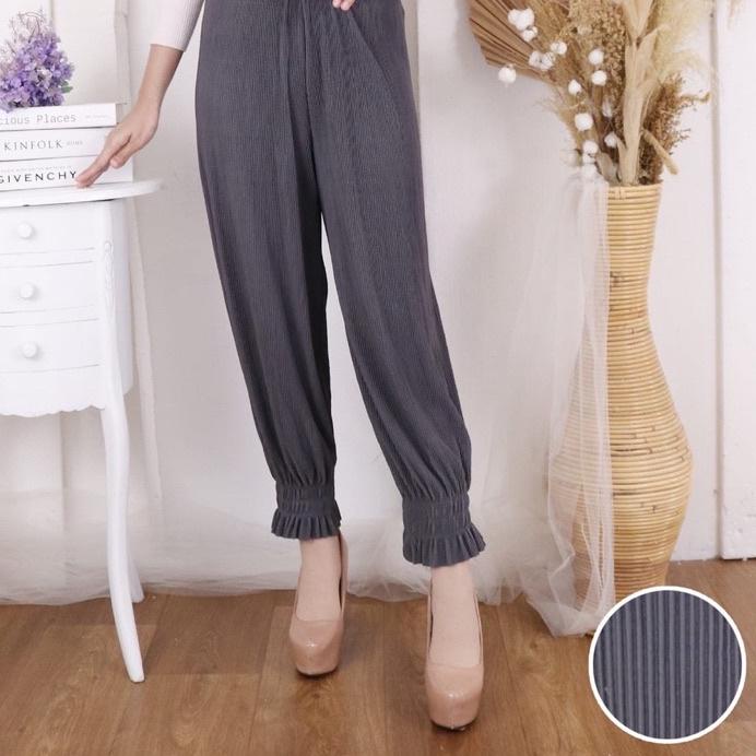 [✨SALE✨]KULOT PLISKET BASIC PANTS BD ABG PLISKET LIDI POLOS JOGGER HAREM ALADIN BAWAH KARET KERJA NG