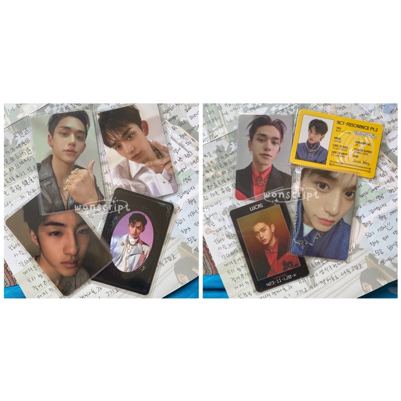 lucas nct 2020 resonance wayv pc yb nct2020 past future arrival depart delarture ac id card access card yearbook album pc poca photocard ver pt. 1 2