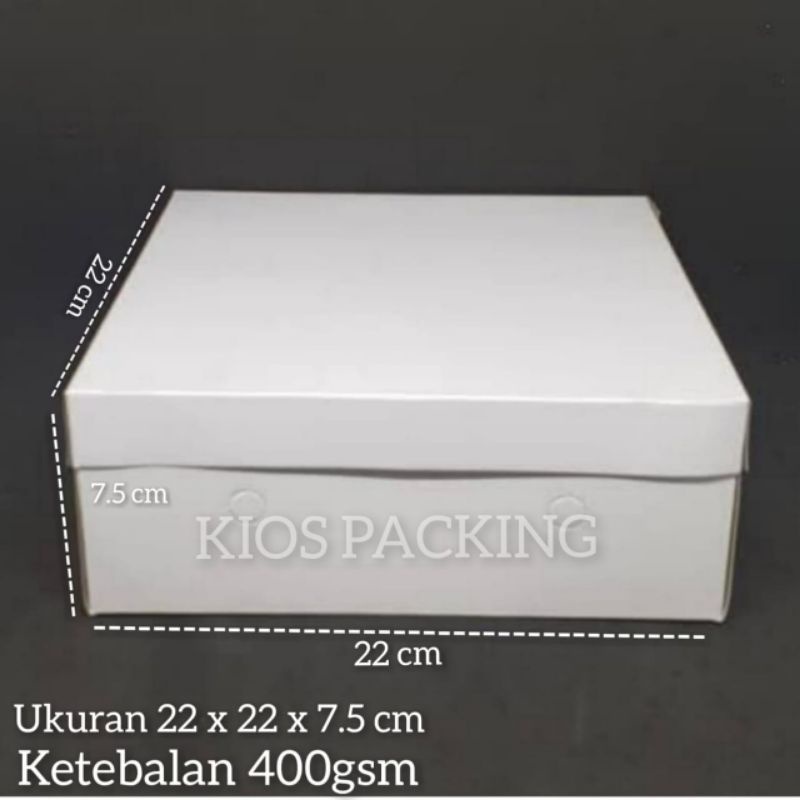 

Dus | Box 22x22 400gsm | Kotak Nasi Dus Kemasan Kue Makanan Polos 22 x 22