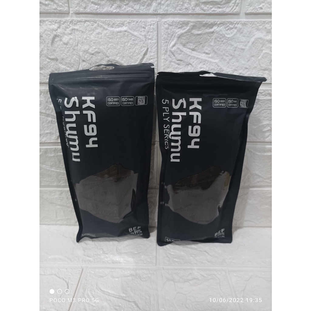 MASKER KF94 MOUSON ISI 10PC Masker KF 94 4ply Masker 4D EVO isi 10pcs-KF94 SHUMU HITAM