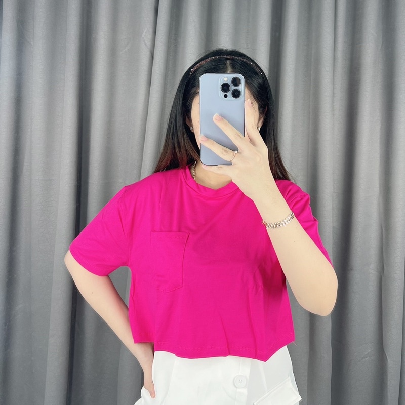 Nora pocket crop | Crop top | Atasan wanita crop