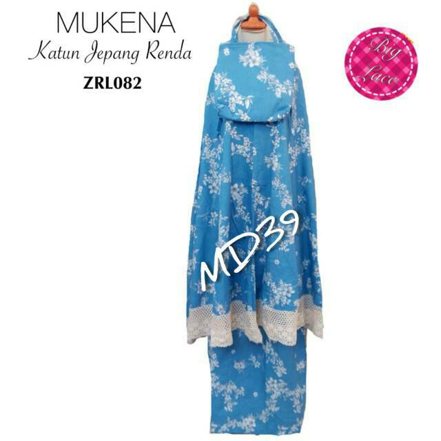 Mukena katun jepang renda lebar sakura 0118