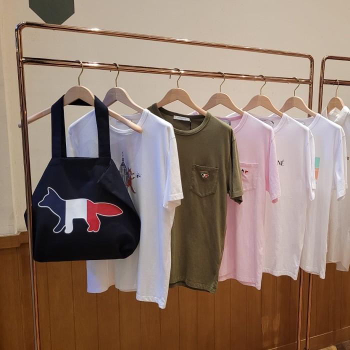 Totebag Maison Kitsune Original Authentic Unisex Canvas Retail Paris
