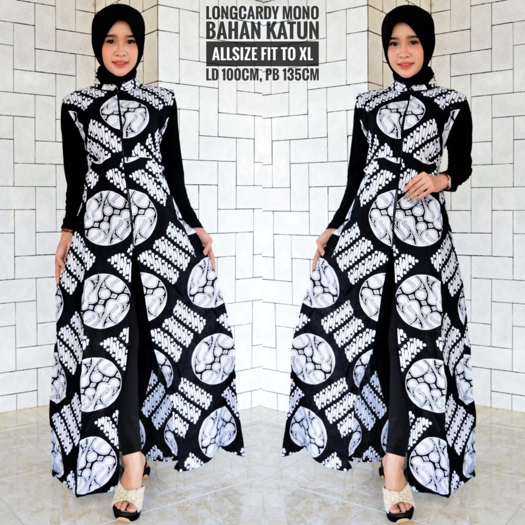 GROSIR BATIK LONGCARDY MONOCHROME, MAXI CARDI