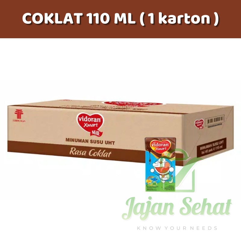 Vidoran Xmart Susu UHT 110ml 1 karton Isi 40 Pcs