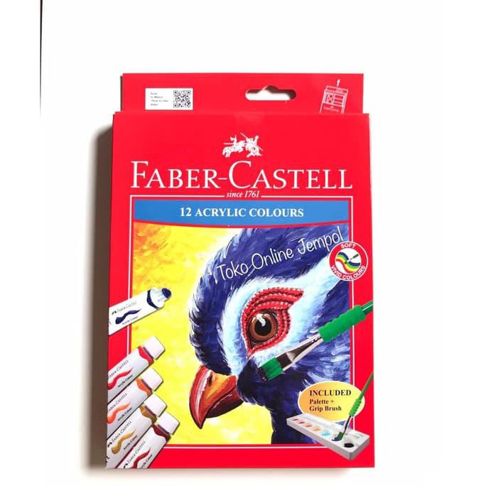 

ATK0234FC Cat Acrylic 12 warna 572312 Faber Castell akrilik air kanvas