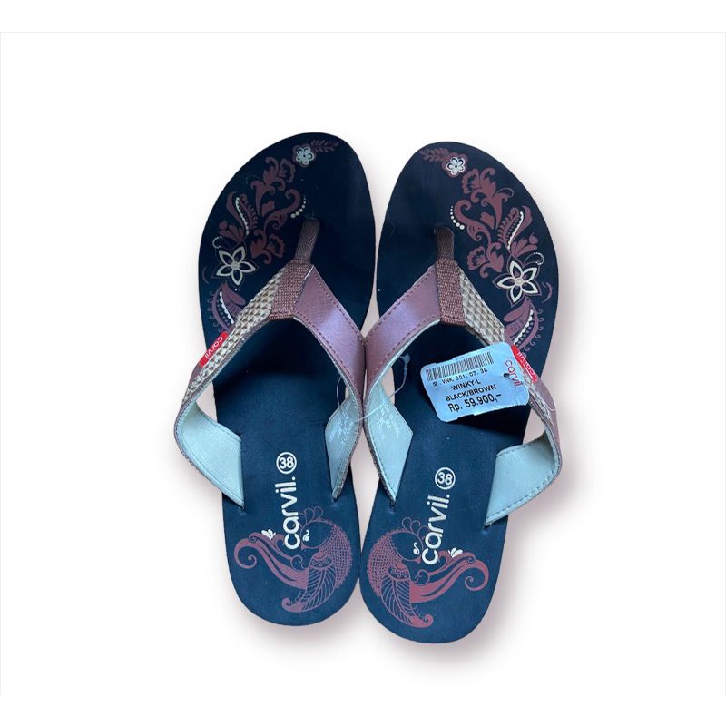 Sandal Teplek jepit Wanita Carvil Original| warna dan model  Random sesuai etalase