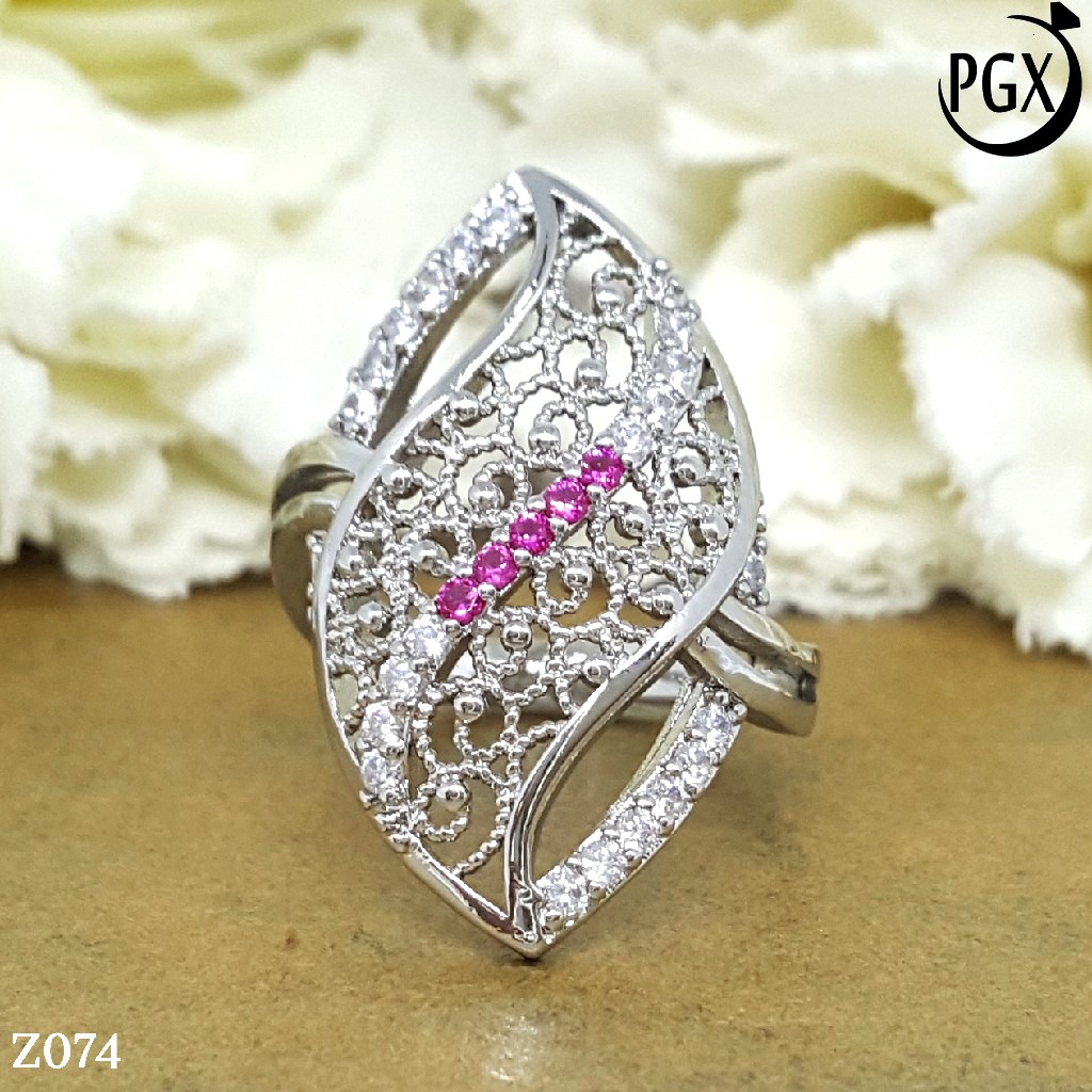 PGX Cincin Xuping Wanita Lapis Emas Aksesoris Perhiasan Fashion Premium - Z074