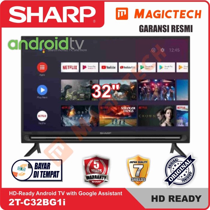 TV LED SHARP 32 INCH 32BG1i ANDROID SMART TV FHD