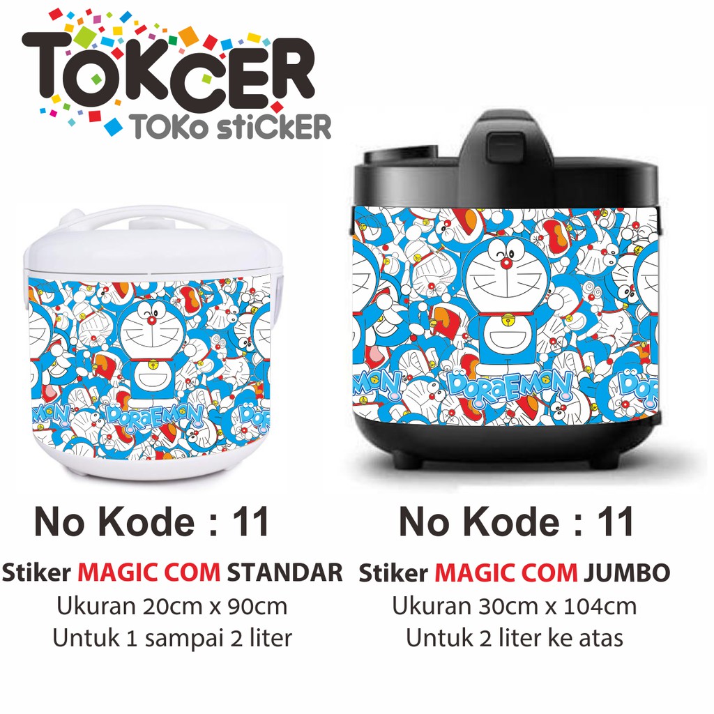 Stiker MAGIC COM / Rice Cooker Motif DORAEMON