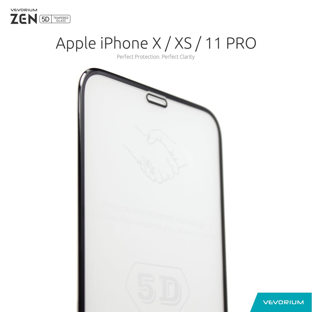 VEVORIUM ZEN 5D ColdApple iPhone X XS 11 PRO Full Cover 3D Curved Tempered Glass