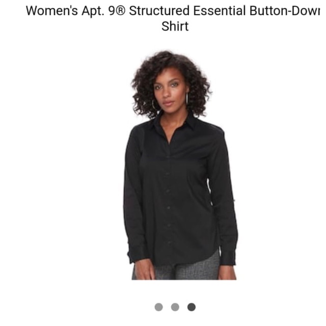 Kemeja hitam casual office wear baju kantor kancing depan black modis APT.9