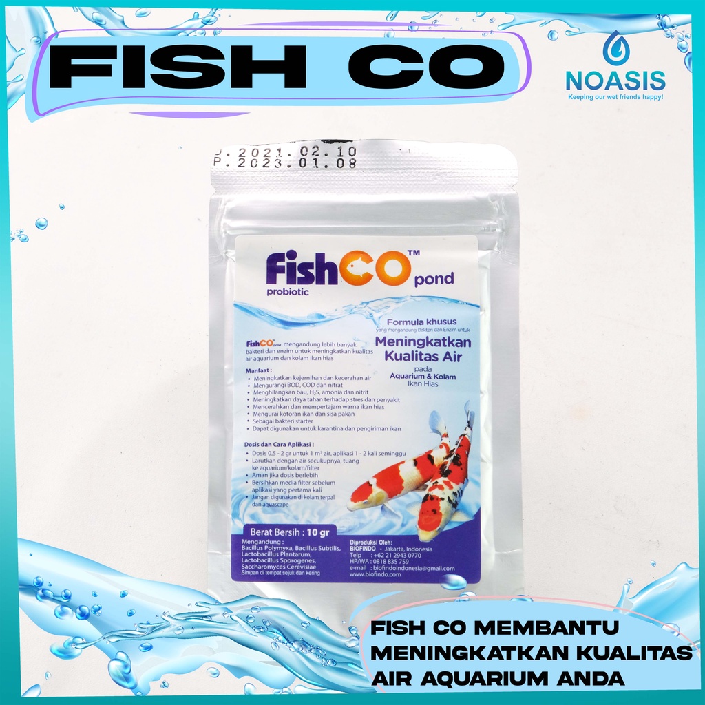 FISH CO POND PROBIOTIK 10GRM ( BAKTERI STARTER )