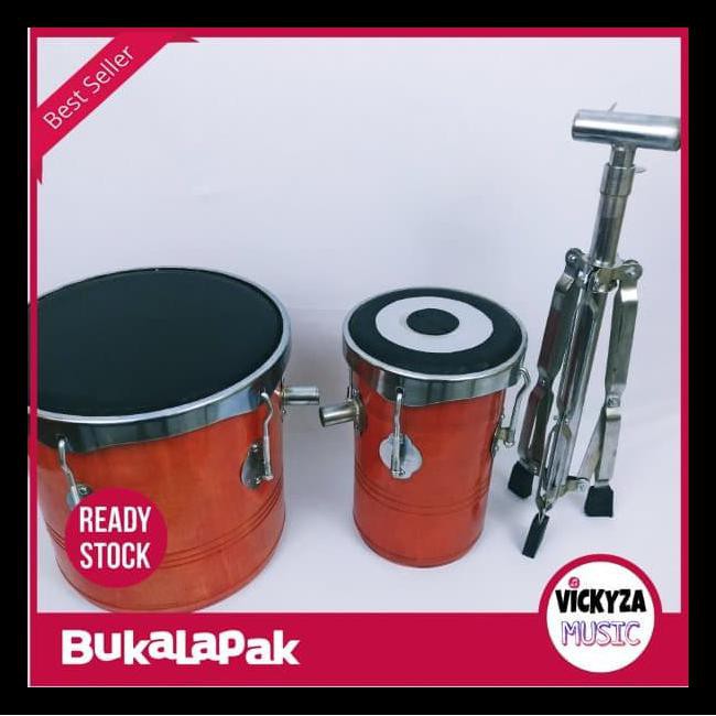 ZTM KETIPUNG KENDANG TABLA KOPLO DANGDUT + STAND KULIT HITAM KODE 52