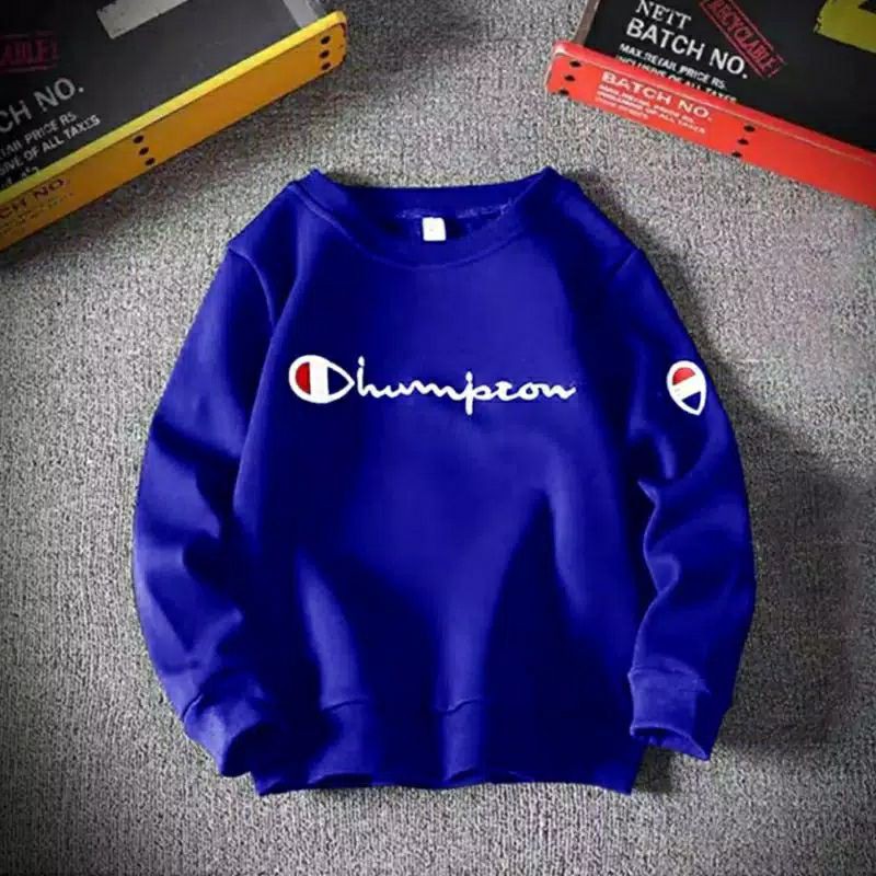 ( COD ) SWEATER CREWNECK C4MPION SCRIP LOGO PRIA &amp; WANITA