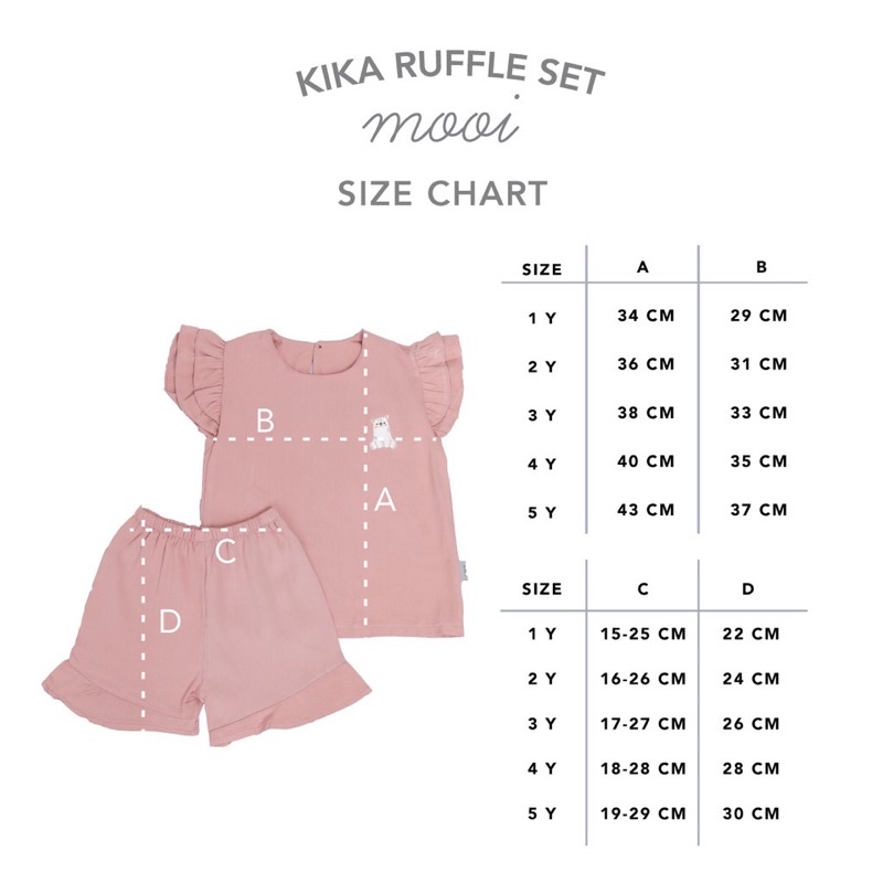 Mooi Set Anak Perempuan Kika Ruffle Set