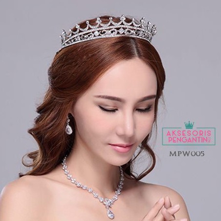 [BISA COD] MAHKOTA PENGANTIN WEDDING CROWN AKSESORIS PESTA MPW005