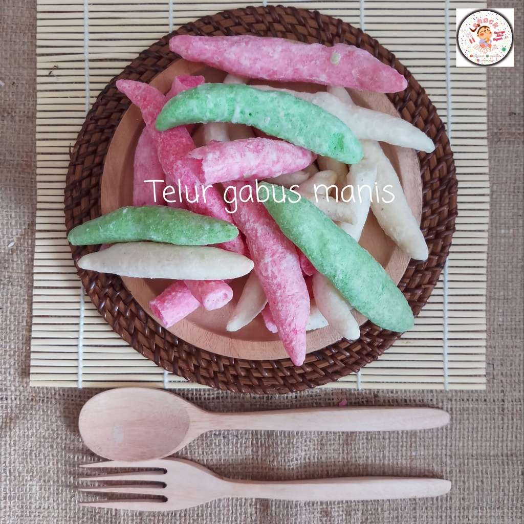 

Telur gabus kelingking manis/ rainbow manis kemasan 165gr