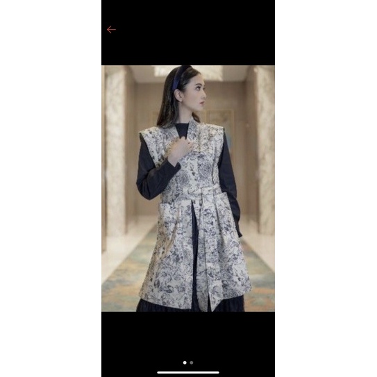 benang jarum Le jardin bleu long vest buttonscarves 1x pakai