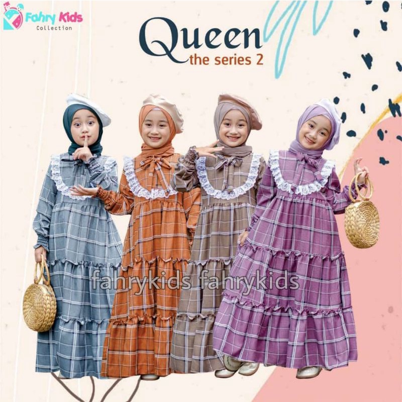 Gamis Anak 3-7 Tahun/ Gamis Anak Perempuan Fahry Kids Queen Series