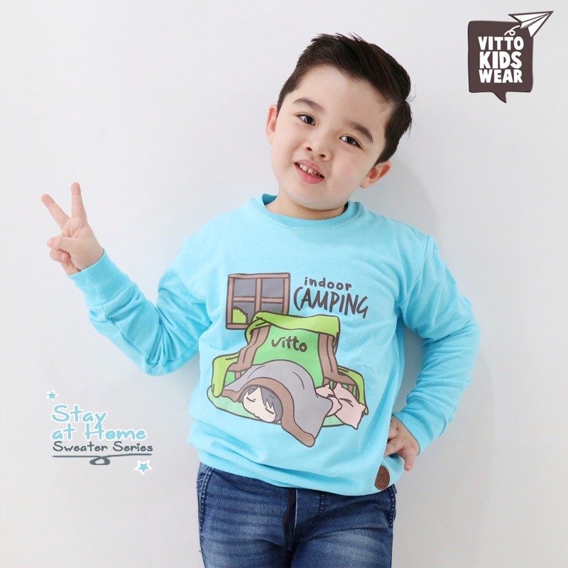 Jaket Anak Sweater Stay at Home Vitto