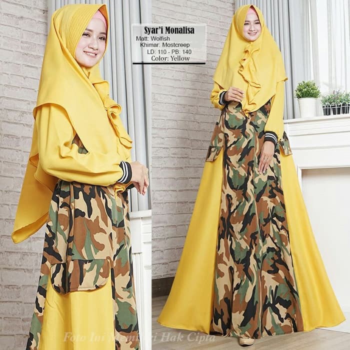 GAMIS SYARI MONALHISA Bahan Wolfis Premium
