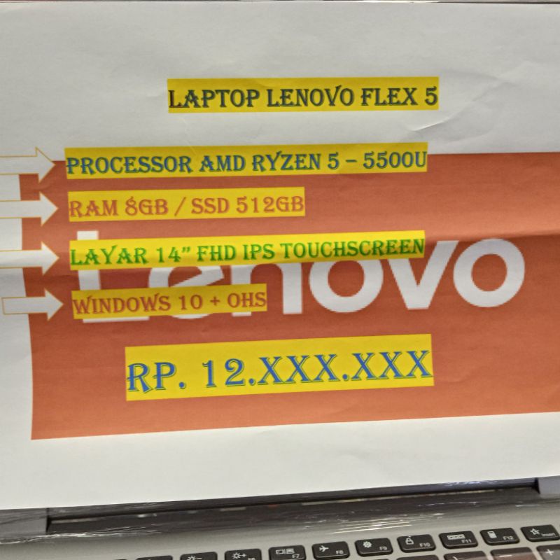 LENOVO FLEX 5 RYZEN 5 5500 8GB SSD 512GB
