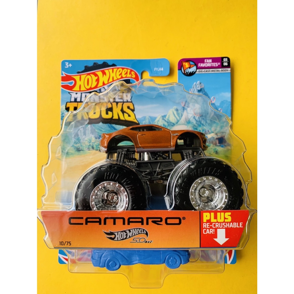 HOTWHEELS HOT WHEELS MONSTER TRUCKS TRUCK 18 CHEVY CAMARO SS MUSCLE MANIA CAR DIECAST MINIATUR MOBIL