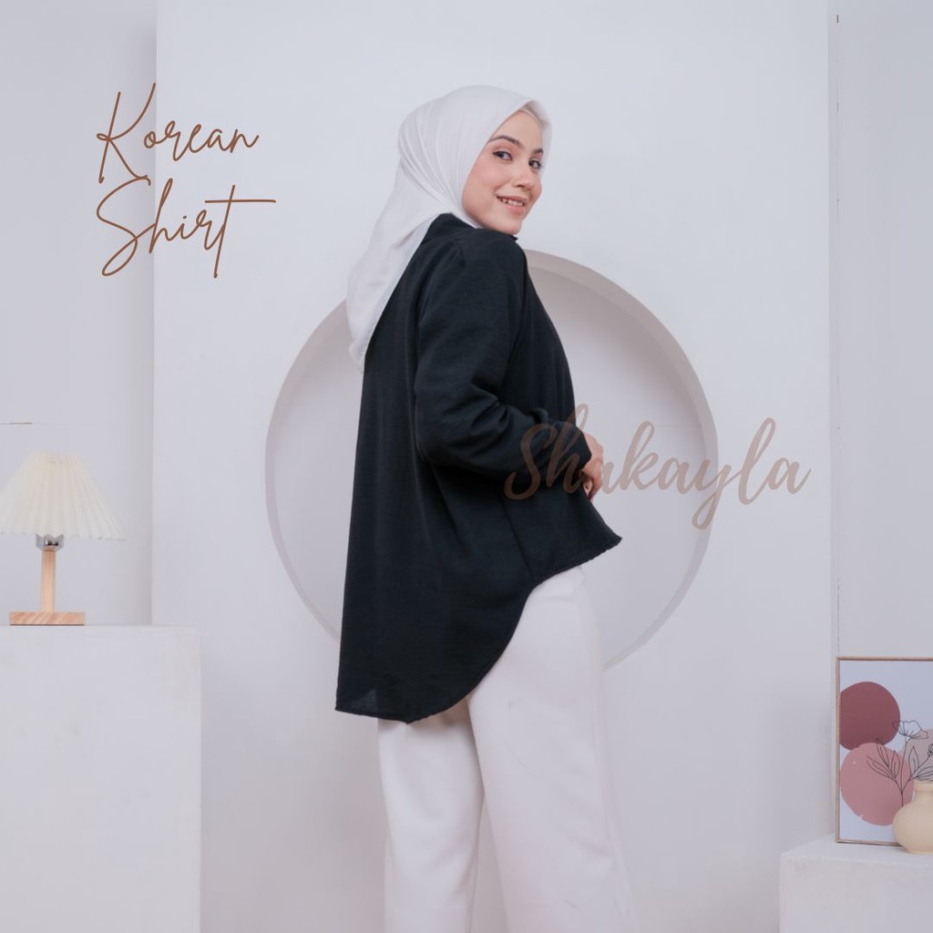 Shakayla Kemeja Panjang Basic Oversize Crinkle Airflow LD 120cm