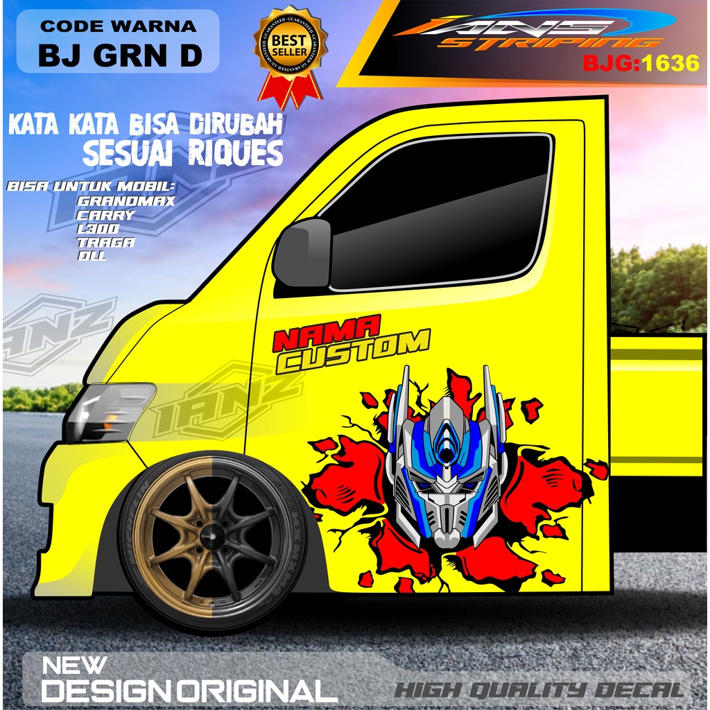 VARIASI STIKER PINTU GRANMAX  / DECAL PINTU TRAGA GRANMAX / STIKER MOBIL PICK UP