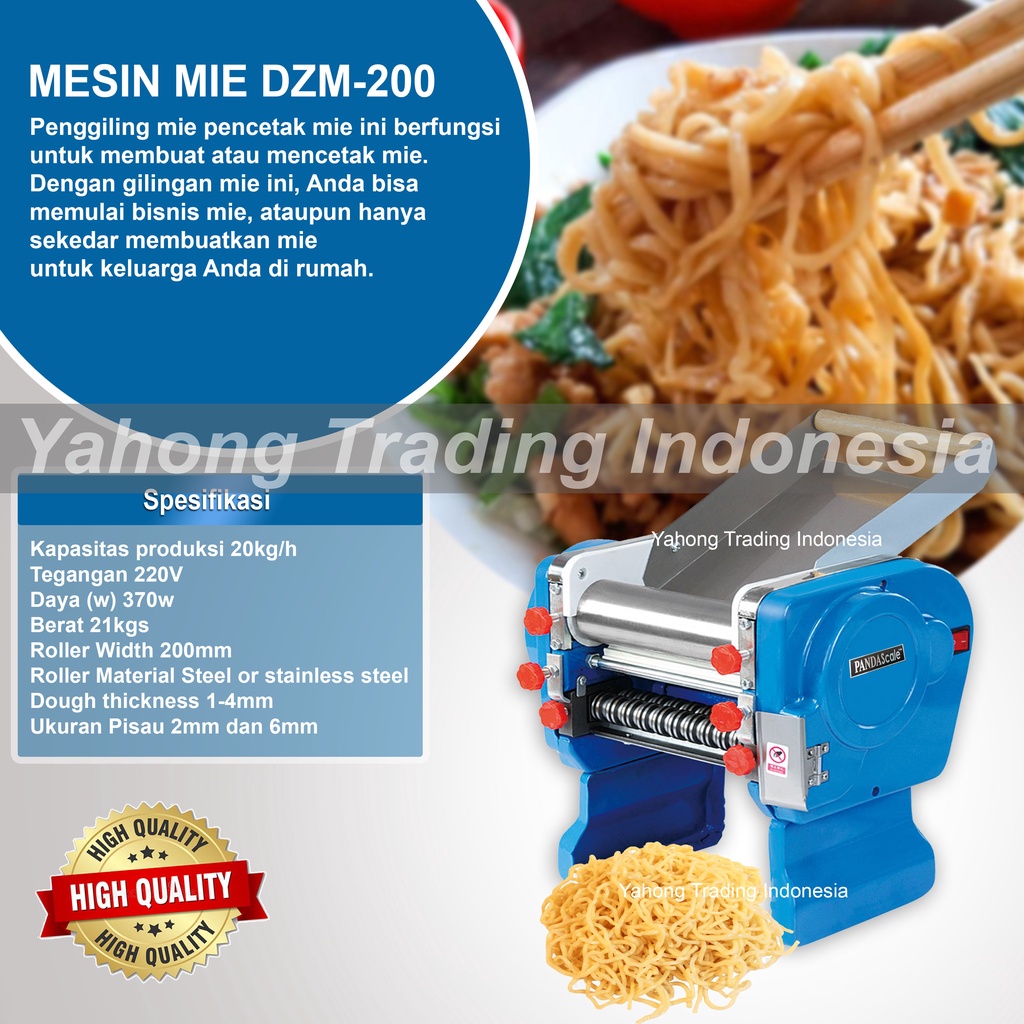 Mesin Pembuat Mie DZM 200 Mesin Giling Pencetak Mie Noodle Maker PANDA SCALE