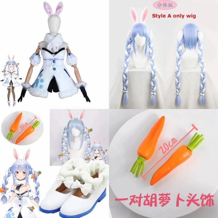 Kostum Pekora Wig Costume Shoes Vtuber Hololive Cosplay