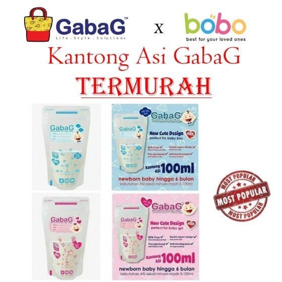 Kantong Susu Asi GabaG Plastik 100ml Grosir | Breastmilk Storage Bags Bobo Baby
