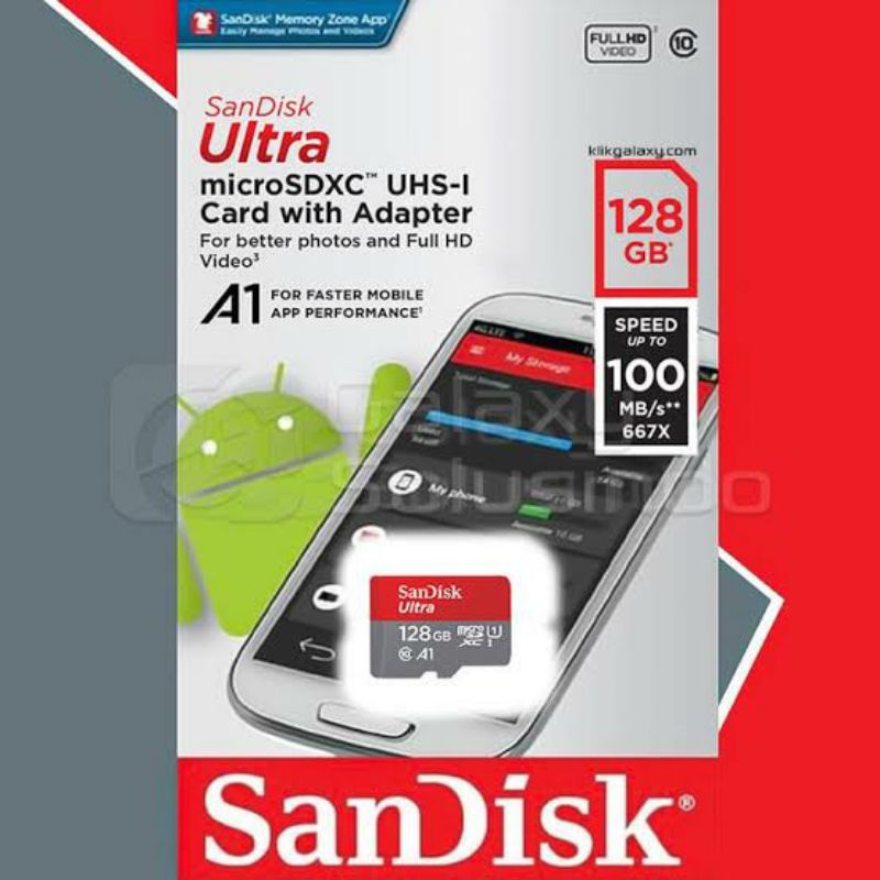 Memory Micro SD Sandisk 128 GB