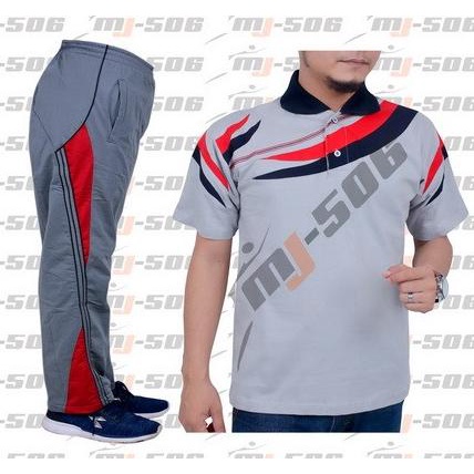 Baju Olahraga Pria Setelan Lengan Pendek