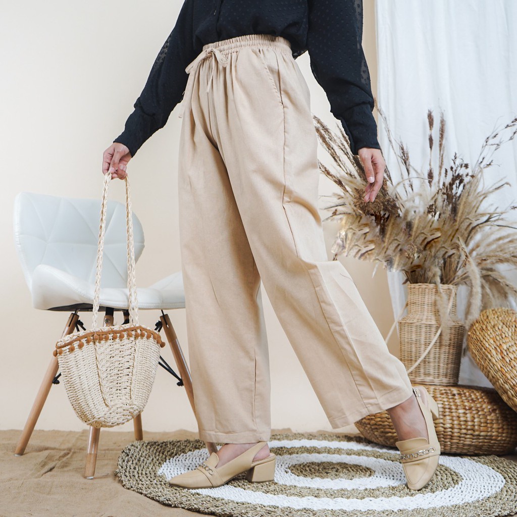 WIDI PANTS - Basic Kulot Linen