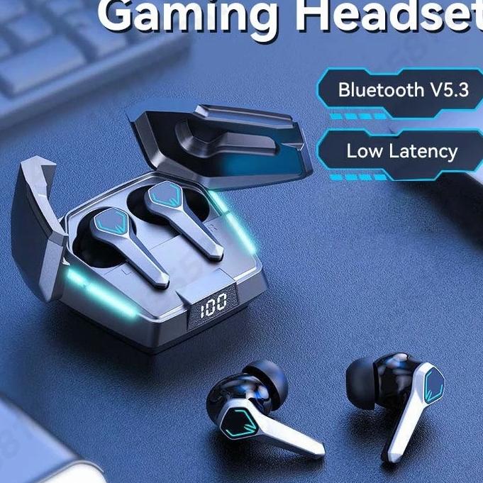 Best--(ready stock) Original VOULAO-GM1 TWS Headset bluetooth Nirkabel 5.3 65ms Latensi Rendah Earbu