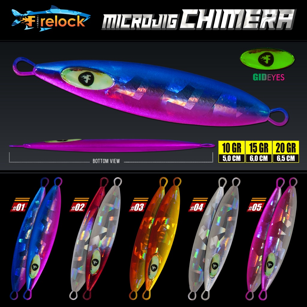 UMPAN PANCING metal jig MICRO JIG FIRELOCK CHIMERA 10 | 15 | 20 GRAM