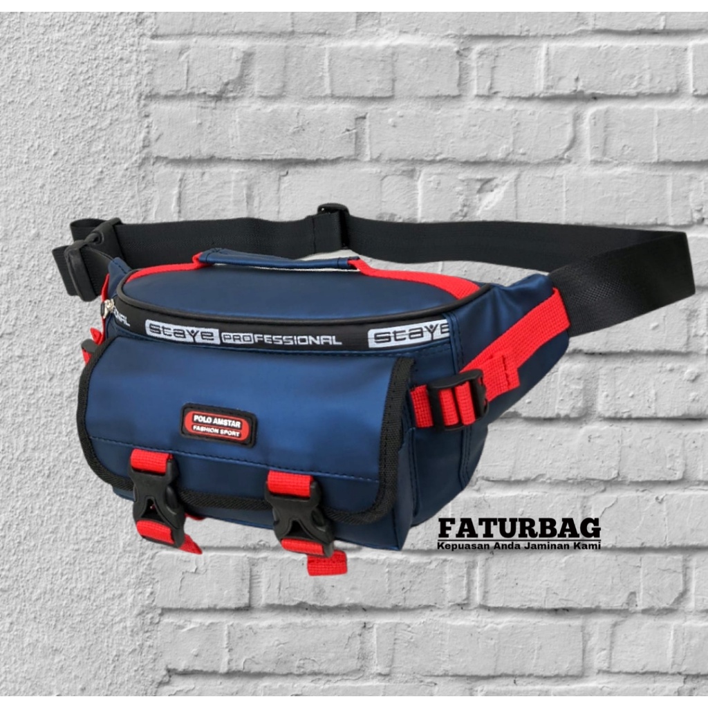 Tas Pria Waistbag Tas Pinggang Tas Selempang 100% Waaterproof Tas Pinggang Sporty Tas Outdoor Tas Selempang Pria Dewasa