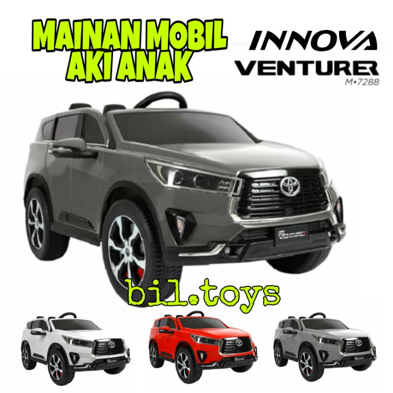 MAINAN MOBIL AKI ANAK TOYOTA INNOVA VENTURER MOBIL AKI ANAK REMOT KONTROL 7288 VENTURER LISENSI TOYOTA R